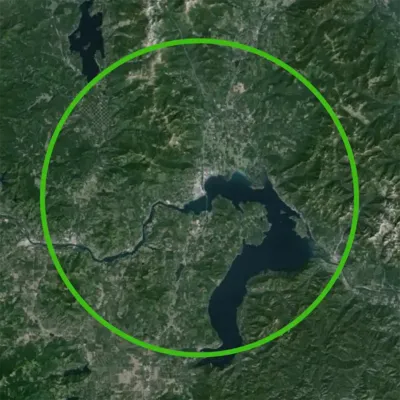 Service Area Cut-Rite Lawn Service - 50mi Radius Service Area from Sandpoint, Idaho