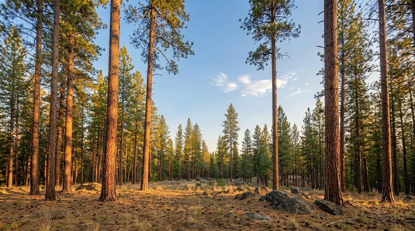 Thinned timber and cleared defensible space in North Idaho